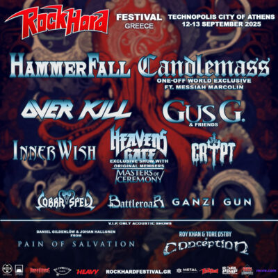 Ανακοινώθηκε το τελικό lineup του Rock Hard Festival Greece, με Hammerfall, Heavens Gate και άλλους