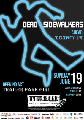 Dead Sidewalkers + Trailer Park Girl, live @ Underground Music Studios – Κυριακή 19 Ιουνίου